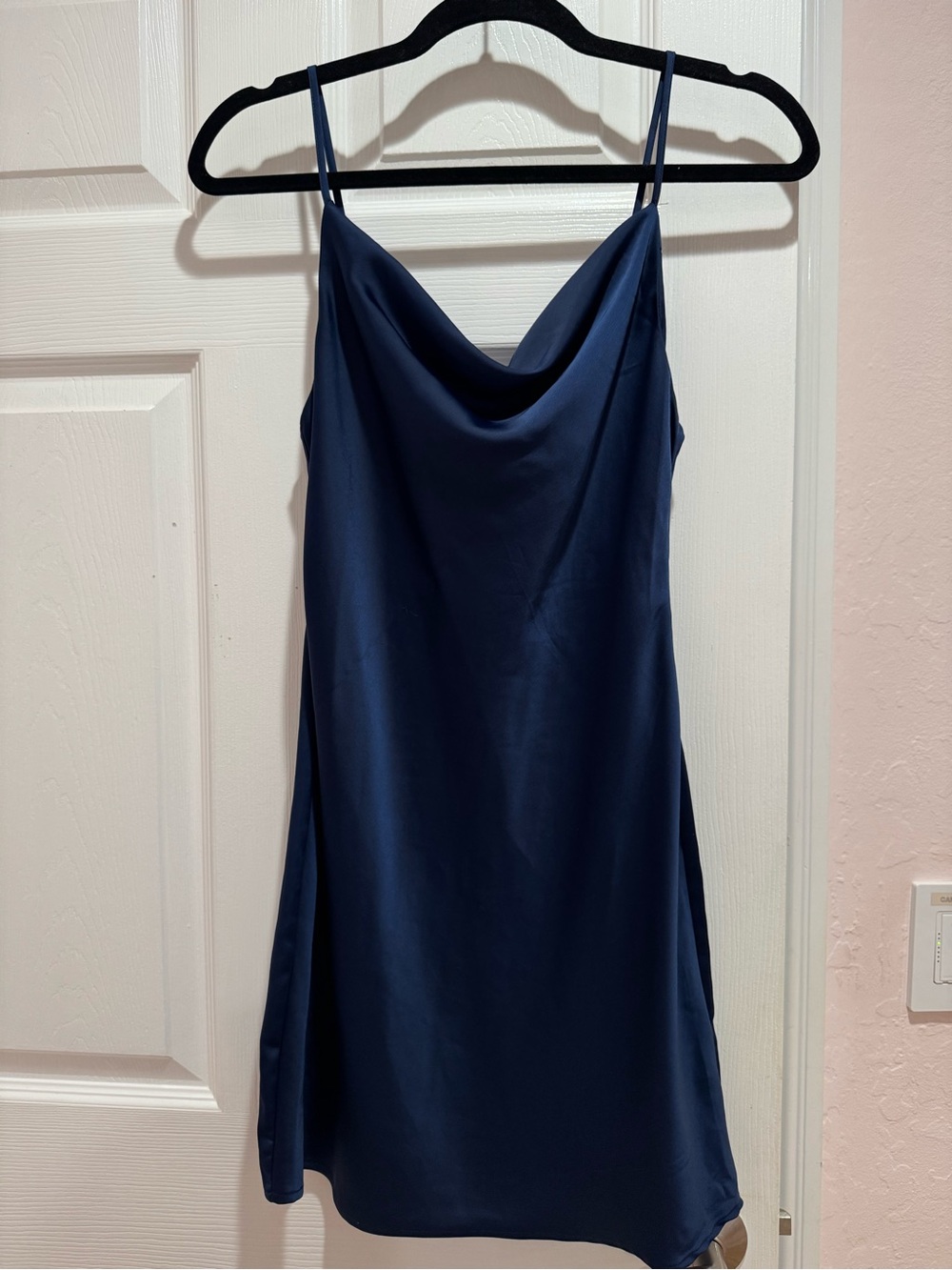 Urban Outfitters Navy Blue Cowl Neck Mini Slip Dress XS
